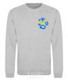 Sweatshirt Flowers ornament Embroidery sport-grey фото