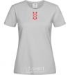 Women's T-shirt Ukrainian embroidery Embroidery grey фото