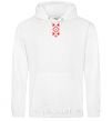 Men`s hoodie Ukrainian embroidery Embroidery White фото
