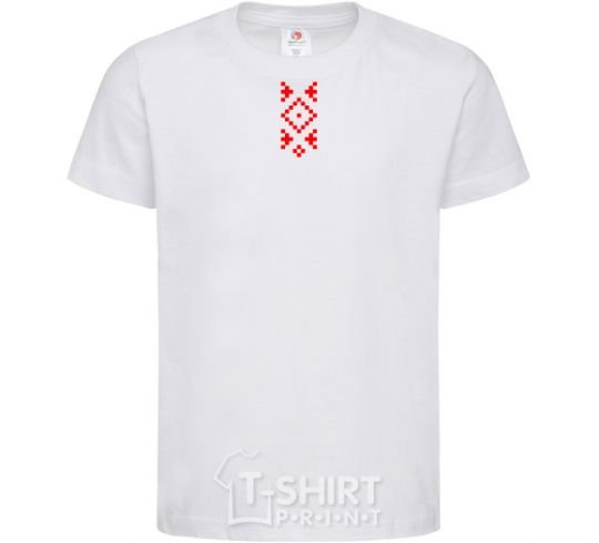 Kids T-shirt Ukrainian embroidery Embroidery White фото