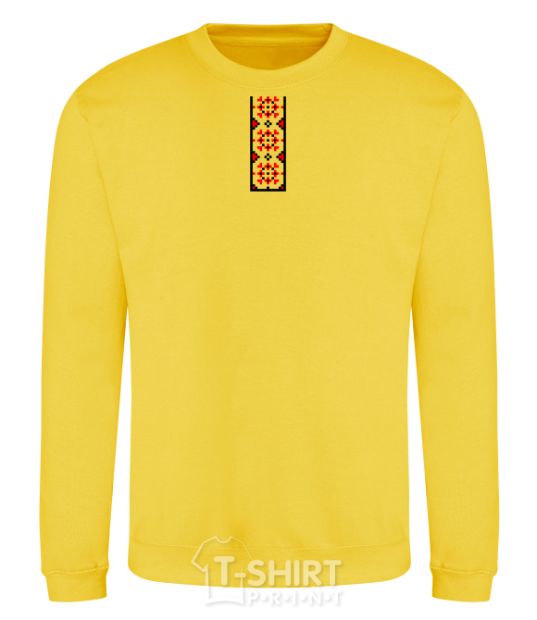 Sweatshirt Ukrainian ornament embroidery embroidery yellow фото