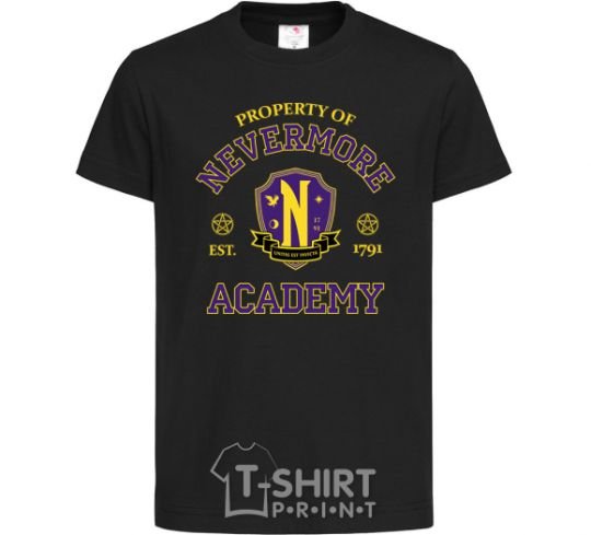 Kids T-shirt Nevermore academy black фото