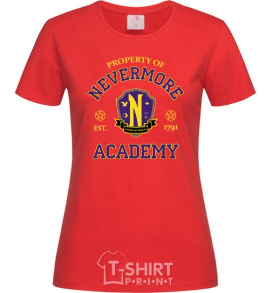 Women's T-shirt Nevermore academy red фото