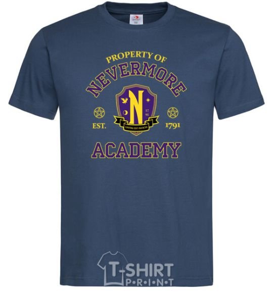 Men's T-Shirt Nevermore academy navy-blue фото