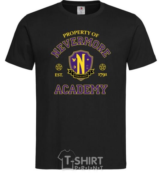 Men's T-Shirt Nevermore academy black фото
