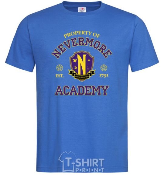 Men's T-Shirt Nevermore academy royal-blue фото