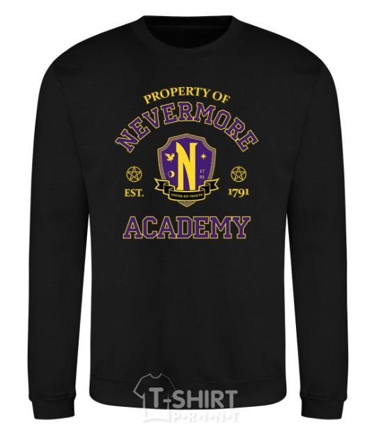 Sweatshirt Nevermore academy black фото