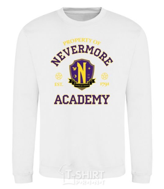 Свитшот Nevermore academy Белый фото