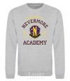 Свитшот Nevermore academy Серый меланж фото