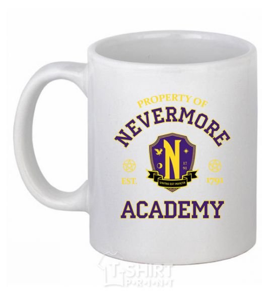 Чашка керамическая Nevermore academy Белый фото