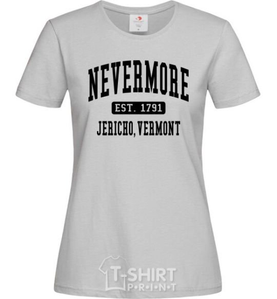 Women's T-shirt Nevermore vermont grey фото