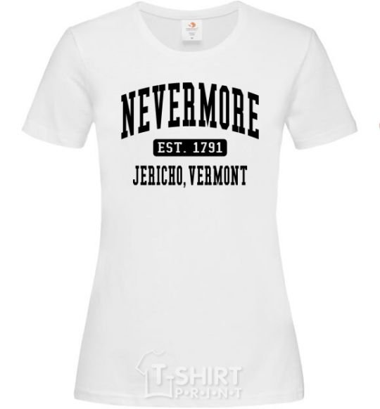 Women's T-shirt Nevermore vermont White фото