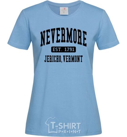 Women's T-shirt Nevermore vermont sky-blue фото