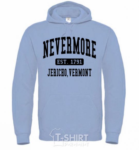 Мужская толстовка (худи) Nevermore vermont Голубой фото