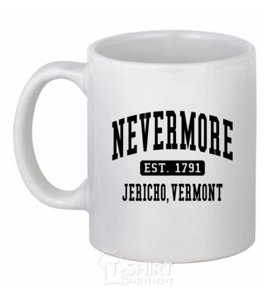 Ceramic mug Nevermore vermont White фото