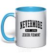 Mug with a colored handle Nevermore vermont sky-blue фото