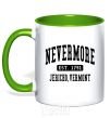 Mug with a colored handle Nevermore vermont kelly-green фото