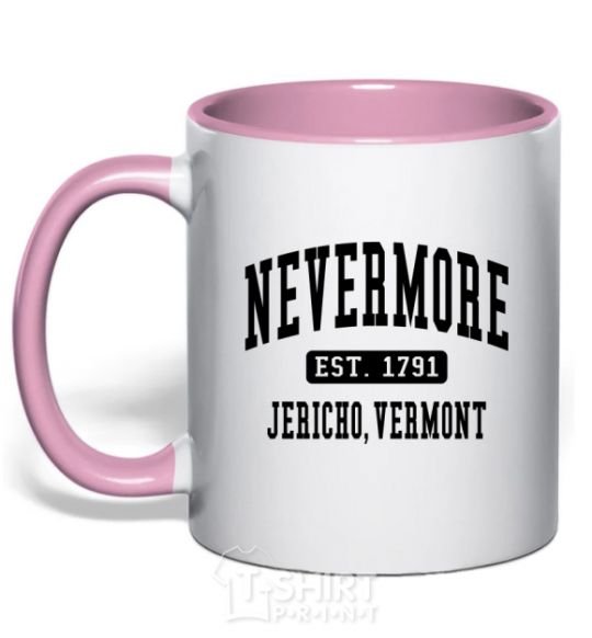 Чашка с цветной ручкой Nevermore vermont Нежно розовый фото