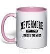 Mug with a colored handle Nevermore vermont light-pink фото