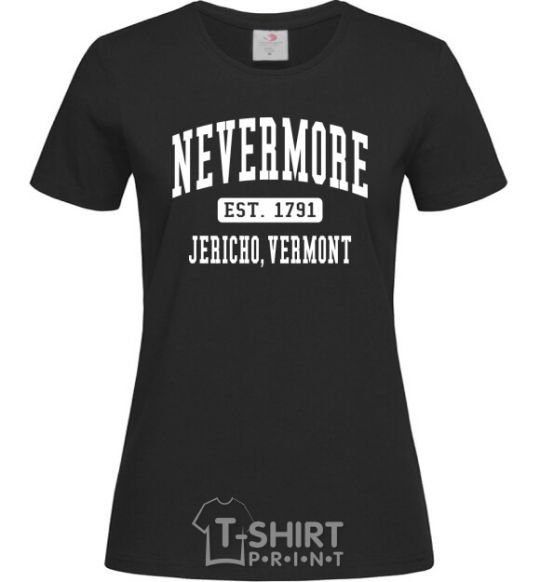 Women's T-shirt Nevermore vermont black фото