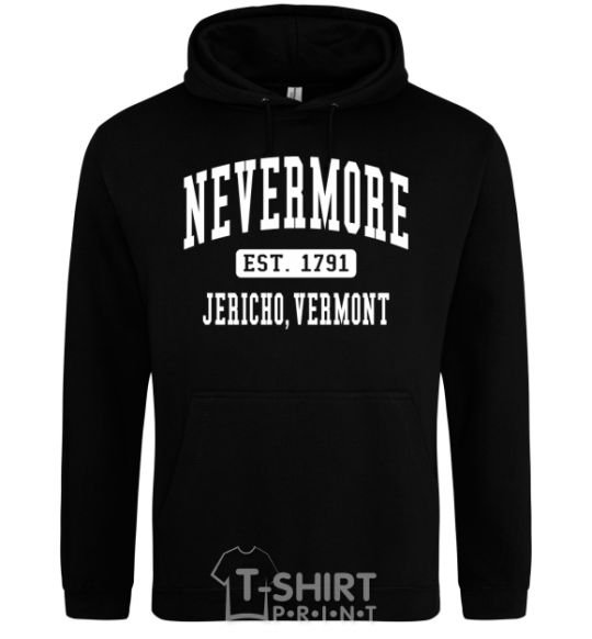 Мужская толстовка (худи) Nevermore vermont Черный фото
