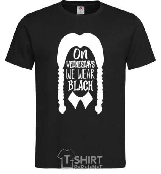 Men's T-Shirt On wednesday we wear black black фото