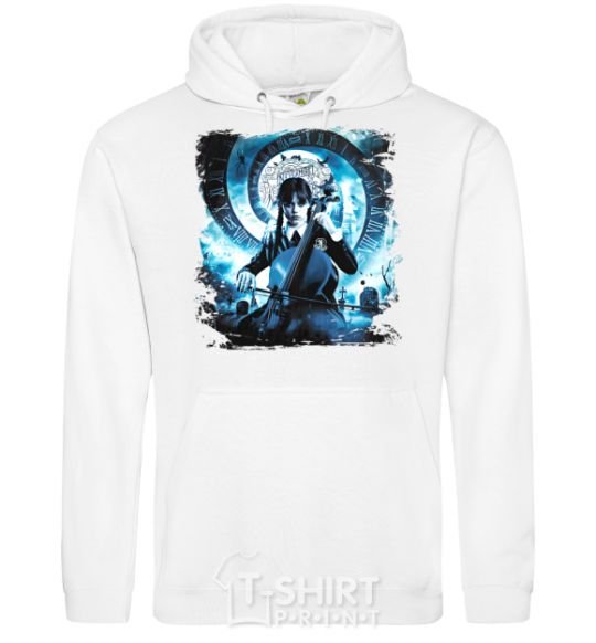 Men`s hoodie Wednesday cello White фото