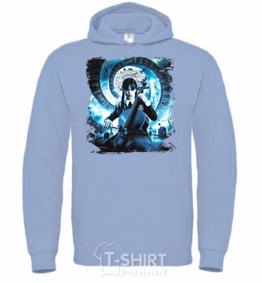 Men`s hoodie Wednesday cello sky-blue фото