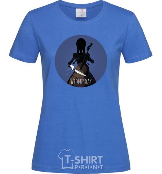 Women's T-shirt Wednesday in the circle royal-blue фото