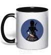 Mug with a colored handle Wednesday in the circle black фото