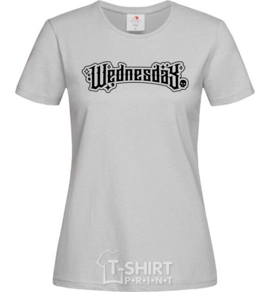 Women's T-shirt Wednesday series grey фото