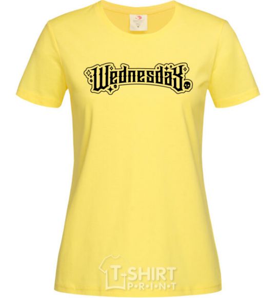 Women's T-shirt Wednesday series cornsilk фото