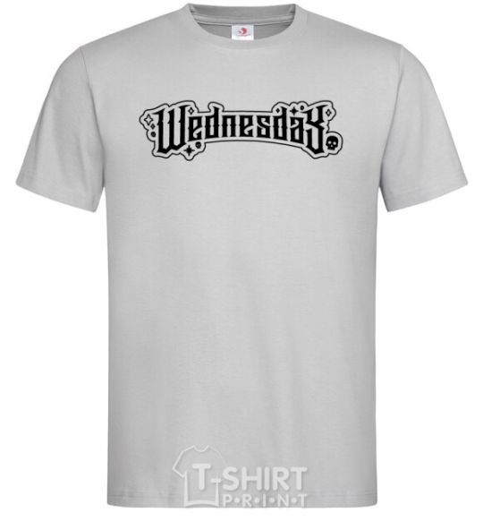 Men's T-Shirt Wednesday series grey фото