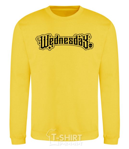 Sweatshirt Wednesday series yellow фото
