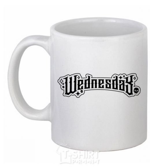 Ceramic mug Wednesday series White фото