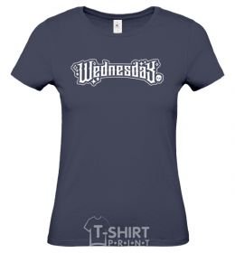 Women's T-shirt Wednesday series navy-blue фото