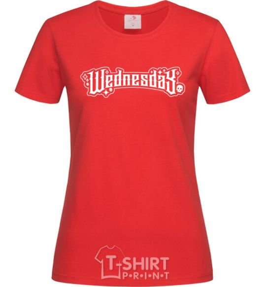 Women's T-shirt Wednesday series red фото