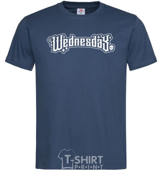 Men's T-Shirt Wednesday series navy-blue фото