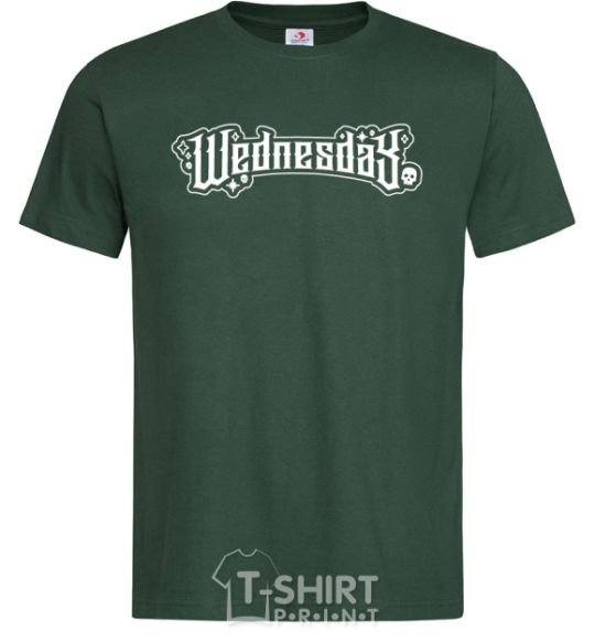 Men's T-Shirt Wednesday series bottle-green фото