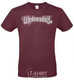 Men's T-Shirt Wednesday series burgundy фото