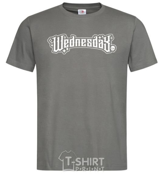 Men's T-Shirt Wednesday series dark-grey фото