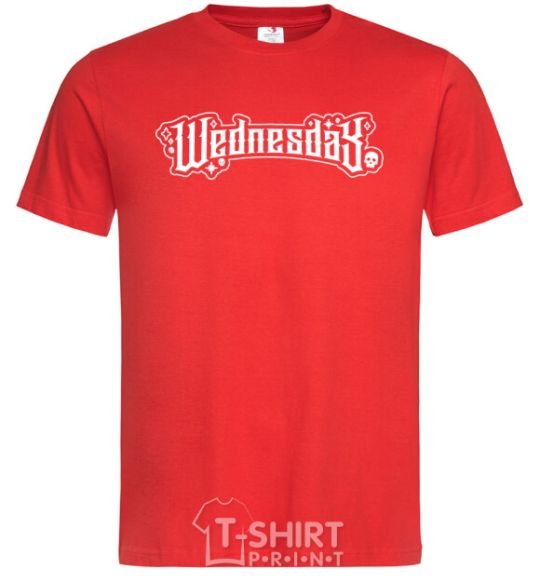 Men's T-Shirt Wednesday series red фото