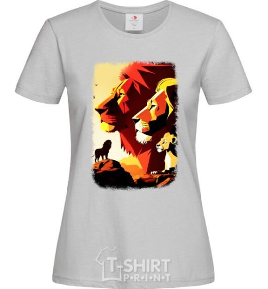 Women's T-shirt The Lion King grey фото