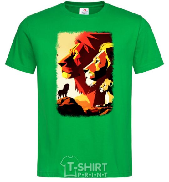 Мужская футболка Король лев Зеленый фото