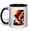 Mug with a colored handle The Lion King black фото