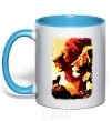 Mug with a colored handle The Lion King sky-blue фото