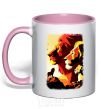 Mug with a colored handle The Lion King light-pink фото