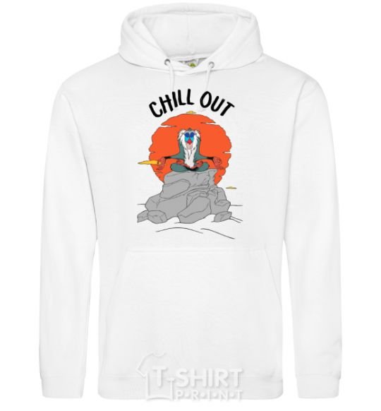 Men`s hoodie King Leo Rafiki Chill Out White фото