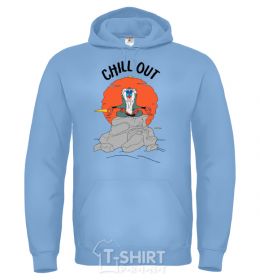 Men`s hoodie King Leo Rafiki Chill Out sky-blue фото