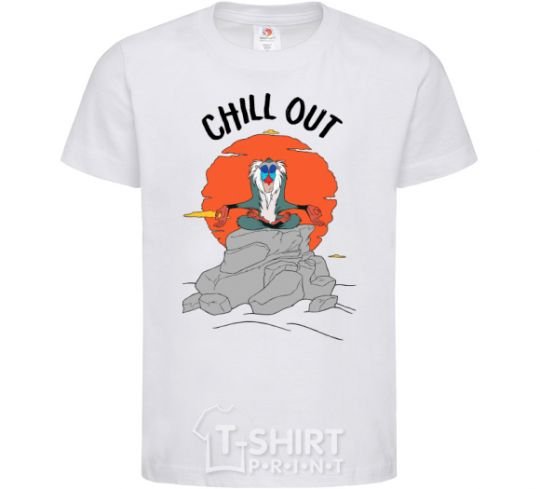 Kids T-shirt King Leo Rafiki Chill Out White фото